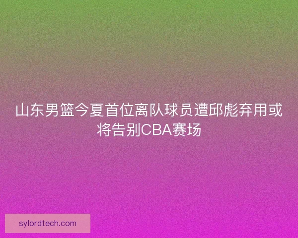 山东男篮今夏首位离队球员遭邱彪弃用或将告别CBA赛场