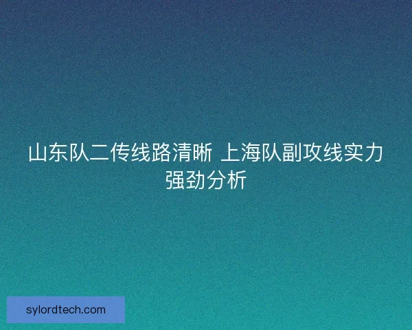 山东队二传线路清晰 上海队副攻线实力强劲分析
